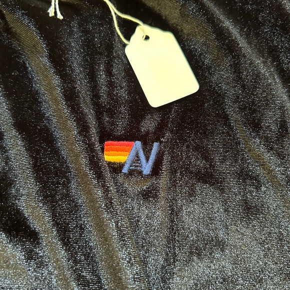 Aviator Nation - Classic Velvet Relaxed Sweatshirt - Black - Picture 3 of 4